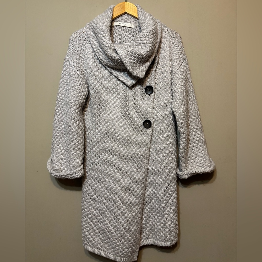ZARA KNIT Wool Blend Oversized Cardigan